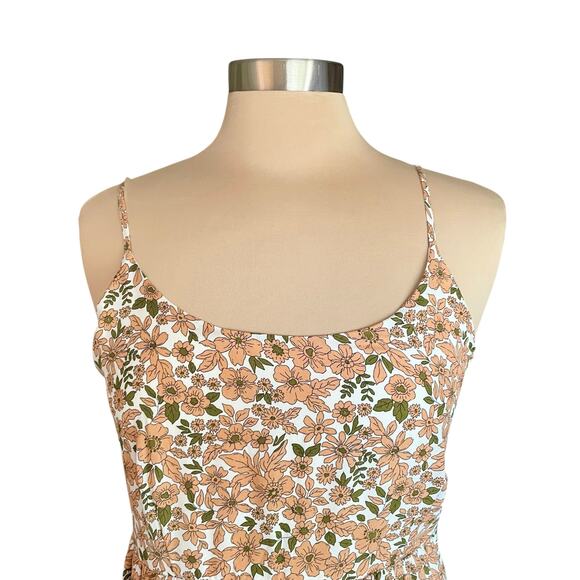 Altar'd State Gretchen Maxi Dress Cream/Taupe Tiered Ruffled MED Cottage Fairy - Picture 4 of 12